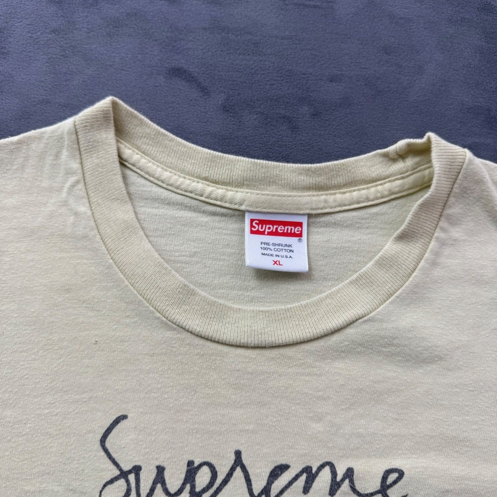 Supreme Madonna Tee FW18 Tan Justify My Love Graphic T-Shirt XL - Picture 4 of 8